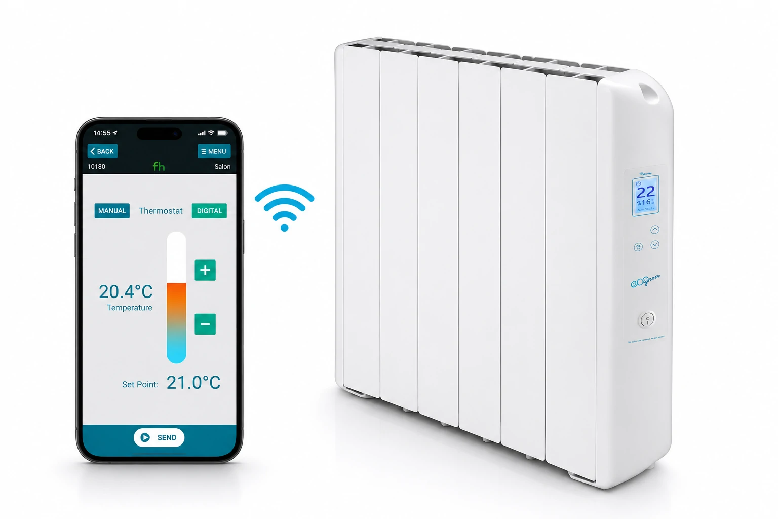 Aplikacja grzejka olejowego ECO GREEN WIFI